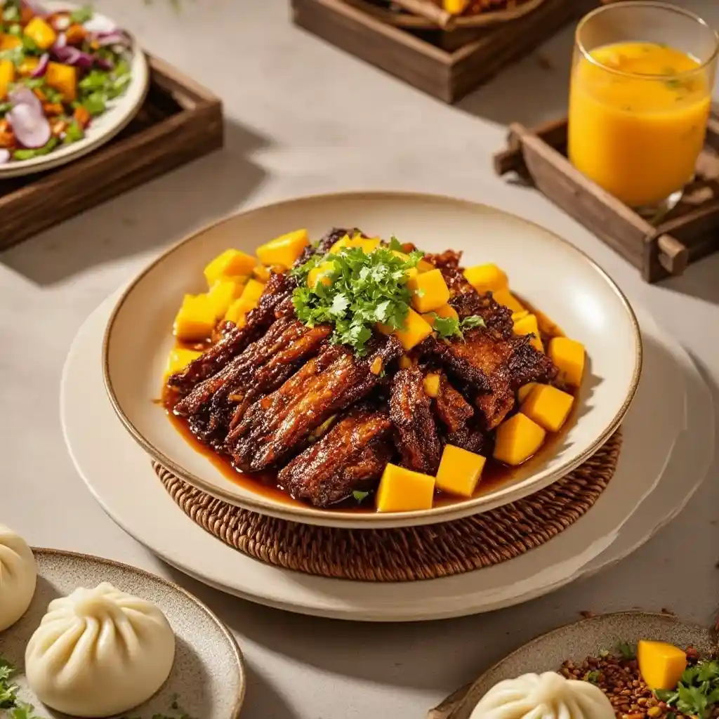 Bao de Lomo de Cerdo Asado y Jalea de Mango
