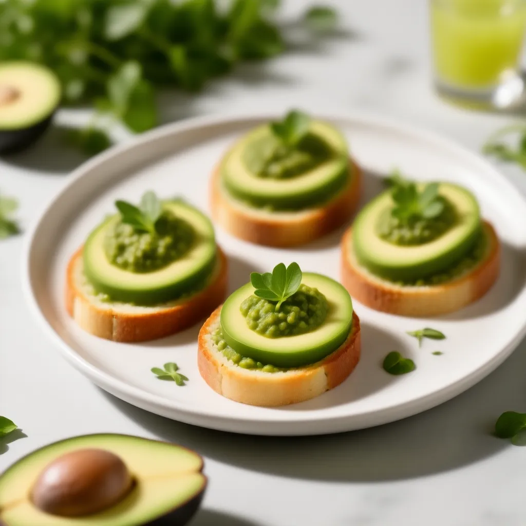 Bruschetta de Aguacate y Pesto