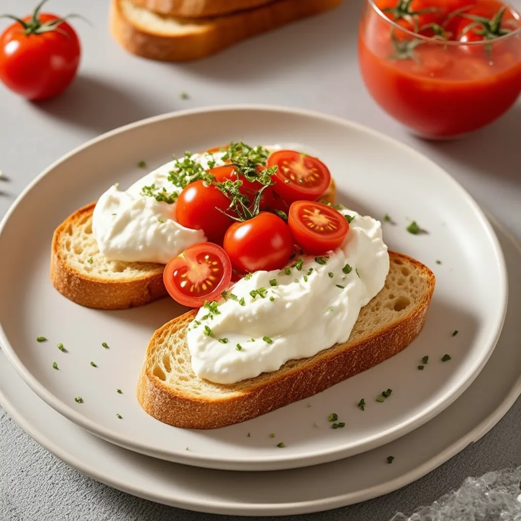 Bruschetta de Burrata y Tomate