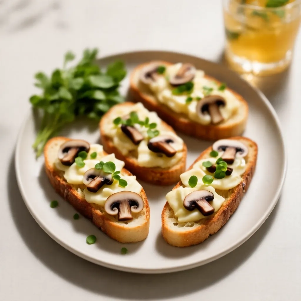Bruschetta de Champiñones y Parmesano