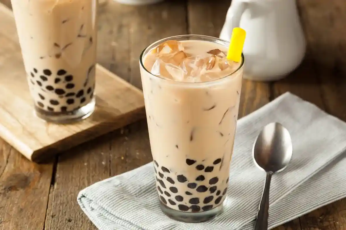 Bubble tea taiwanés con perlas de tapioca
