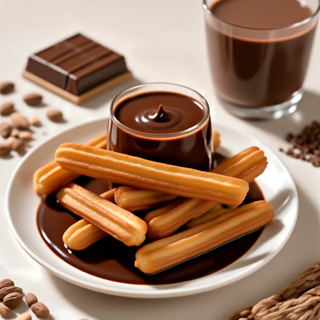 Churros con Chocolate Caliente