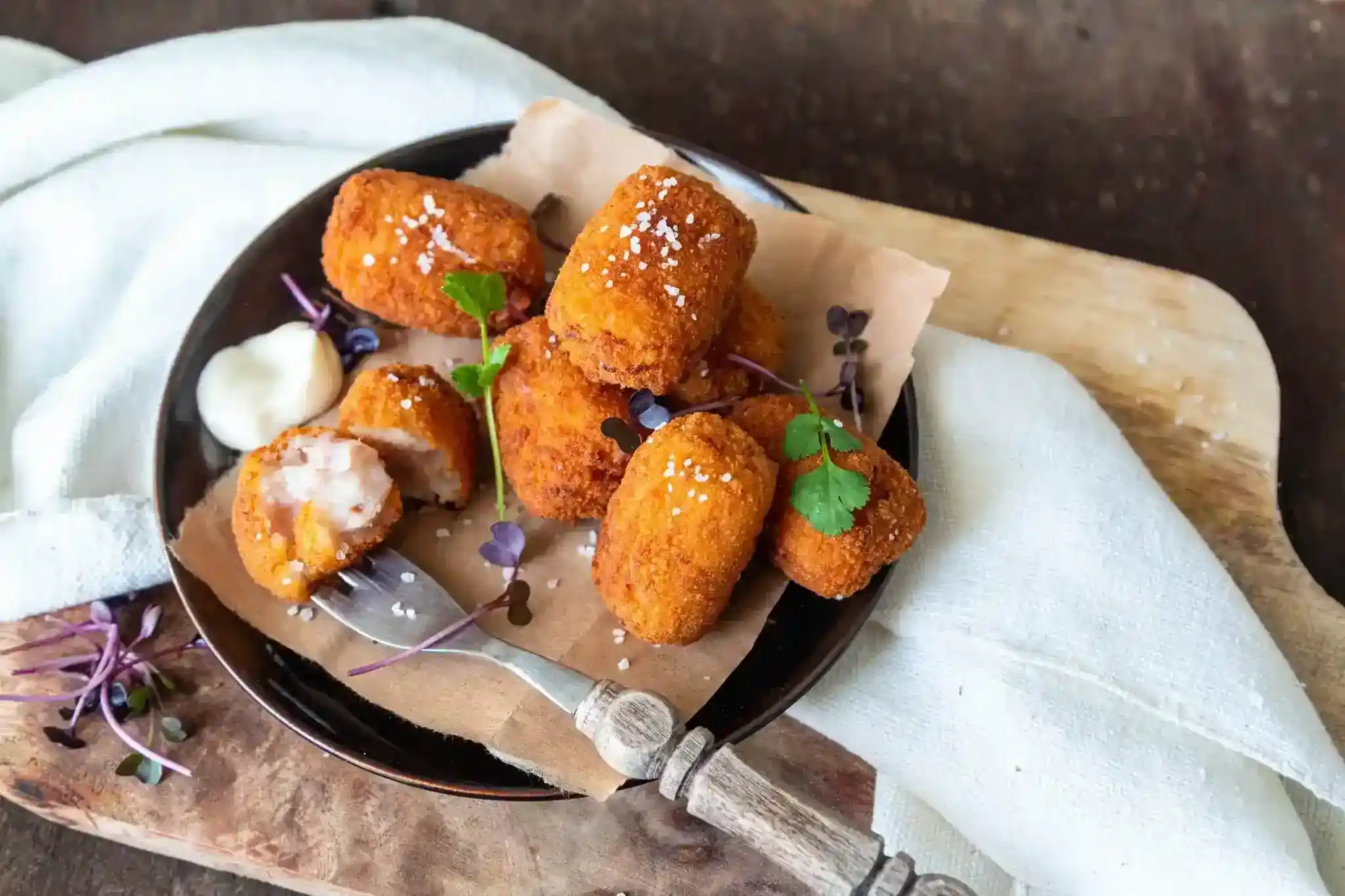 Croquetas de jamón cremosas y doradas