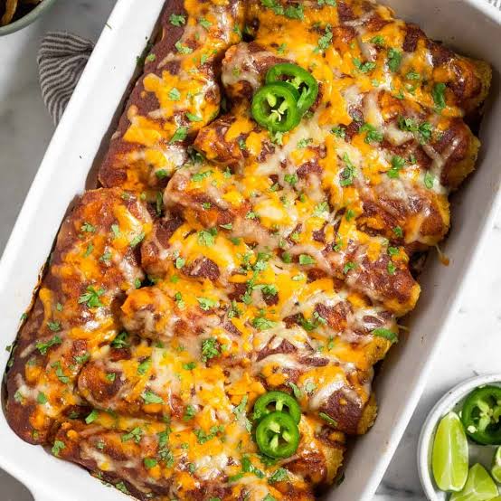 Deliciosa Cazuela de Enchiladas de Pollo
