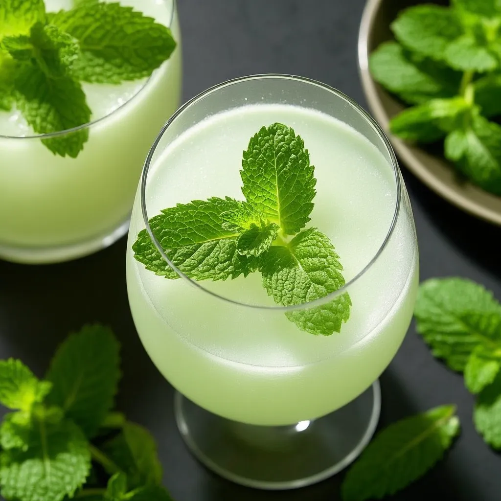 Levántate mi Amor: Refrescante Coctel de Champán y Menta