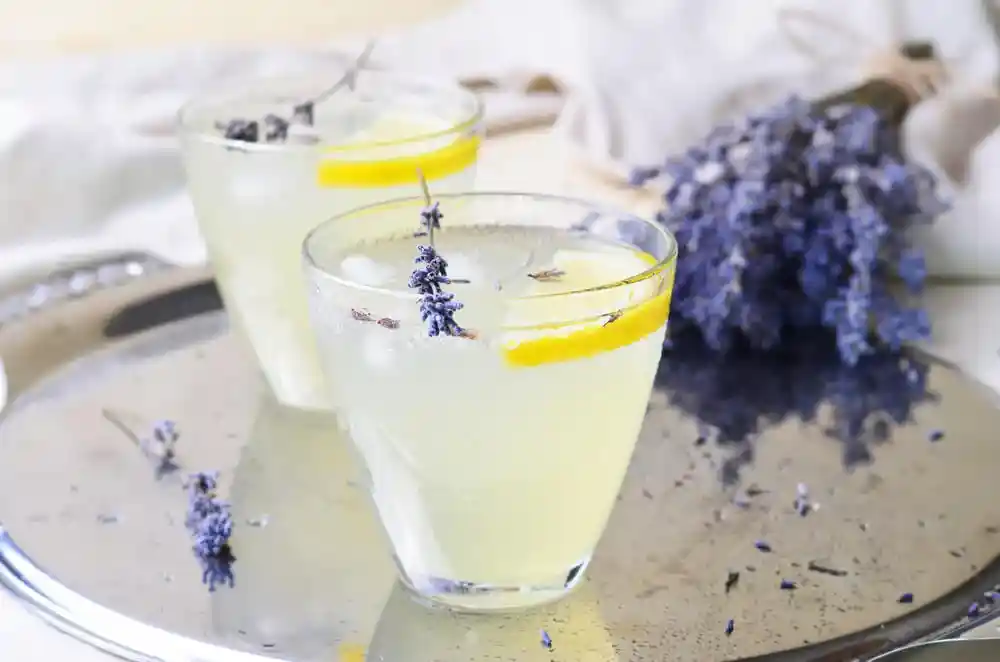 Limonada de lavanda ligera y refrescante