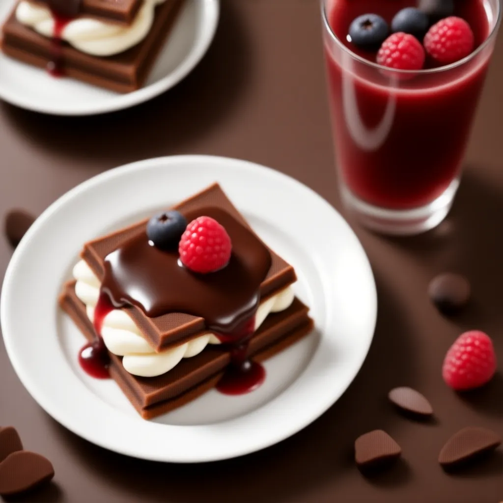 Millefeuille de Chocolat et Framboises