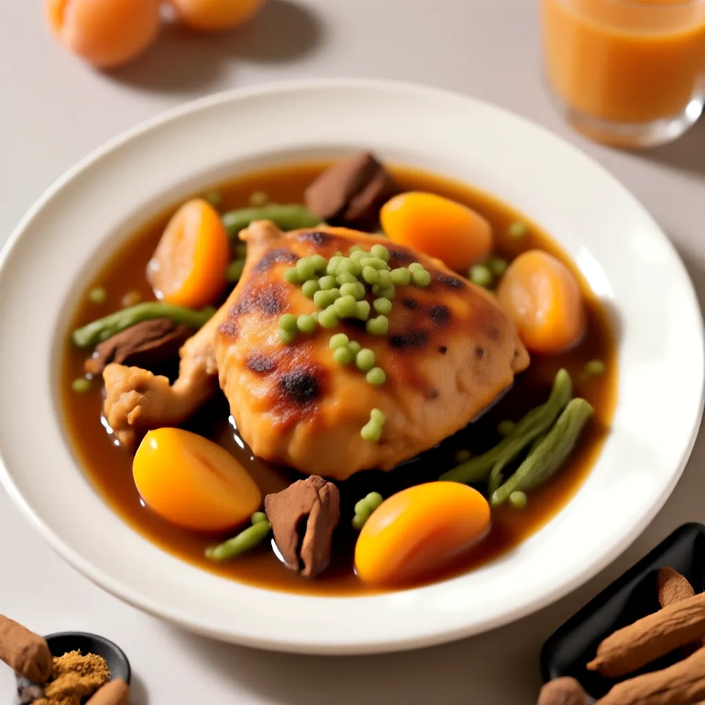 Moroccan Chicken Tagine with Apricots