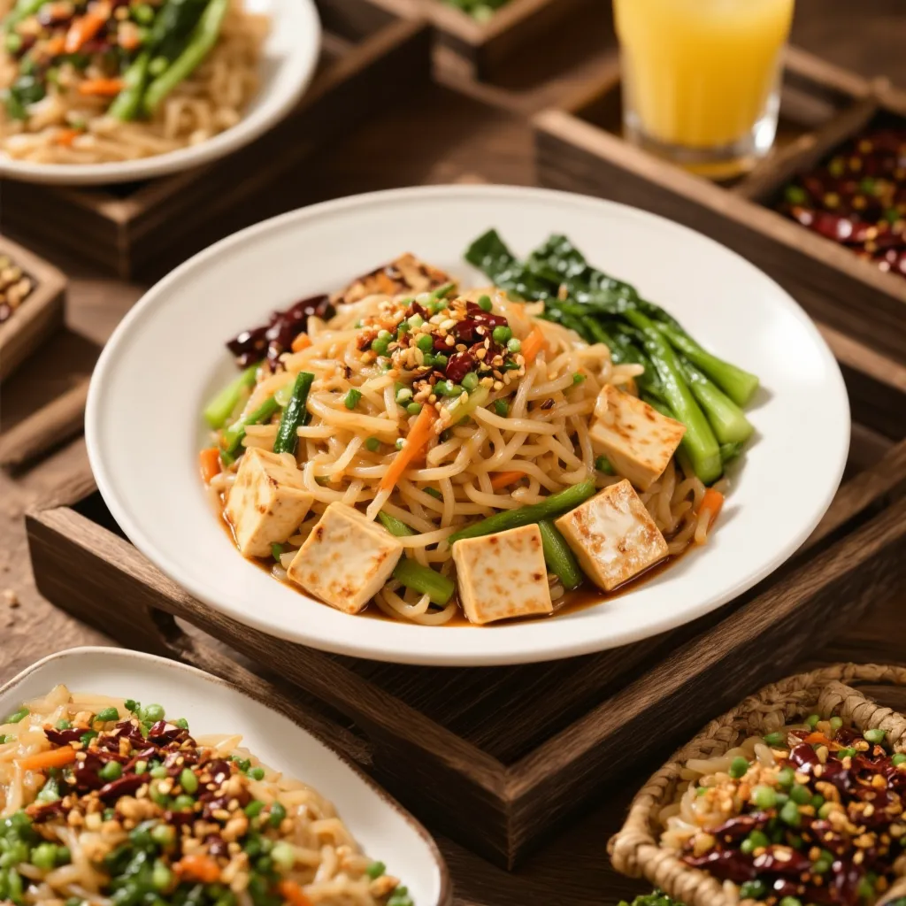 Pad Thai de Tofu con Vegetales