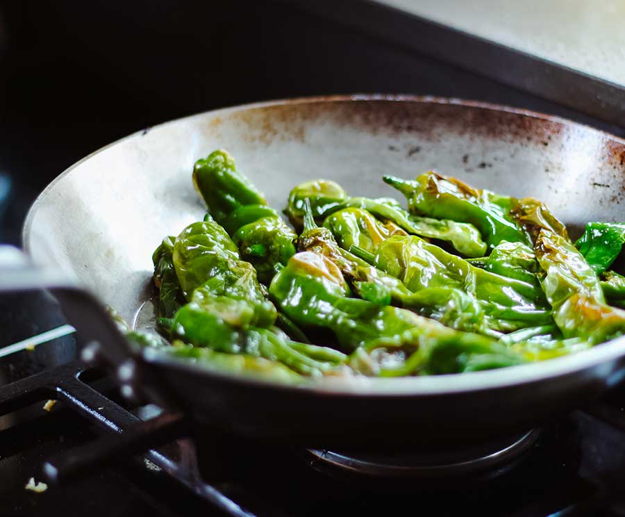 Pimientos de Padrón Salteados Veganos