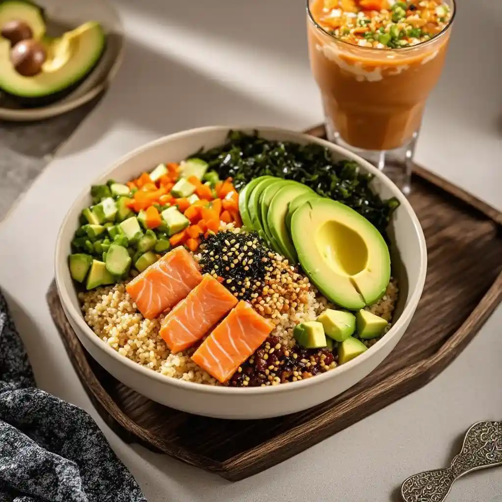 Poke Bowl Hawaiano de Salmón y Quinoa