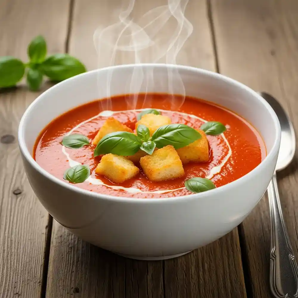 Sopa de Tomate Cremosa con Verduras