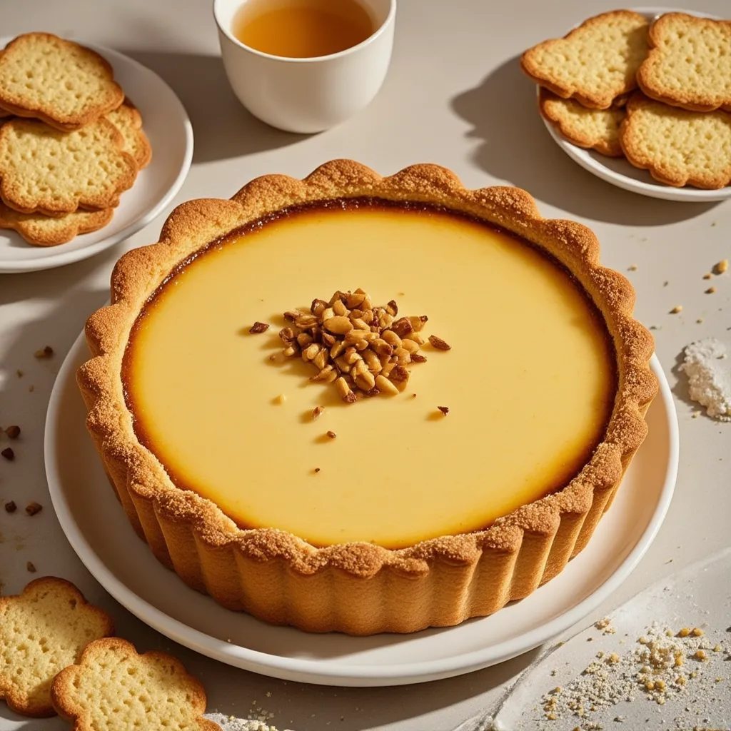 Tarta de Castañas y Queso de Cabra
